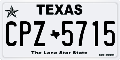 TX license plate CPZ5715