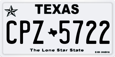 TX license plate CPZ5722
