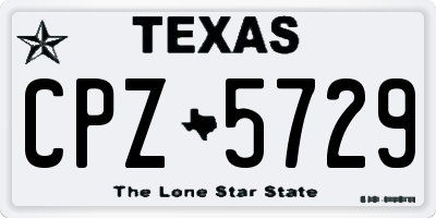 TX license plate CPZ5729
