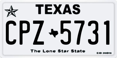 TX license plate CPZ5731
