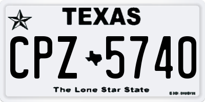 TX license plate CPZ5740