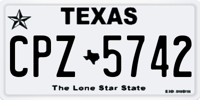 TX license plate CPZ5742