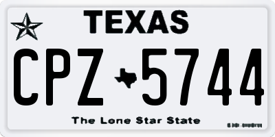 TX license plate CPZ5744