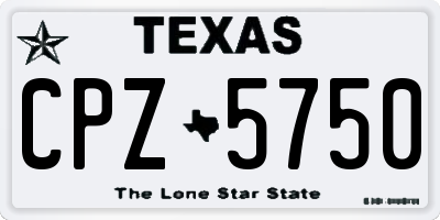 TX license plate CPZ5750