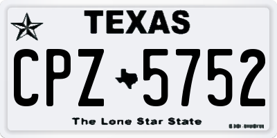 TX license plate CPZ5752