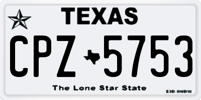 TX license plate CPZ5753