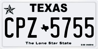 TX license plate CPZ5755