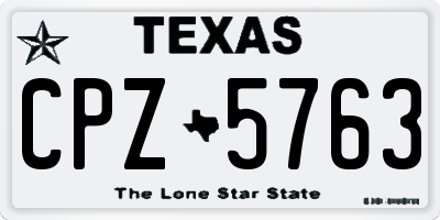 TX license plate CPZ5763