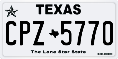 TX license plate CPZ5770