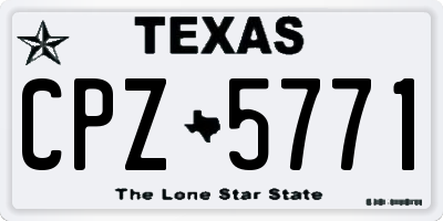 TX license plate CPZ5771