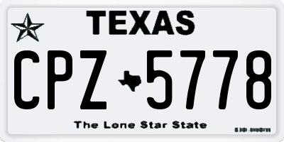TX license plate CPZ5778