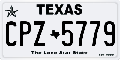 TX license plate CPZ5779