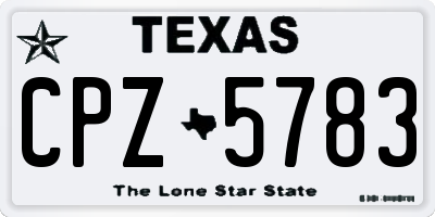 TX license plate CPZ5783