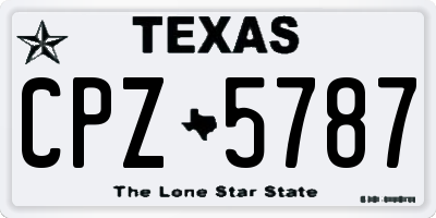 TX license plate CPZ5787