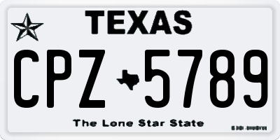 TX license plate CPZ5789