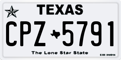 TX license plate CPZ5791