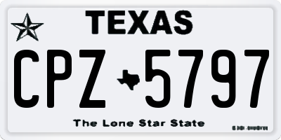 TX license plate CPZ5797