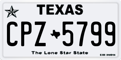 TX license plate CPZ5799