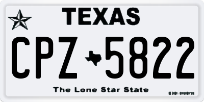 TX license plate CPZ5822