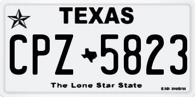 TX license plate CPZ5823
