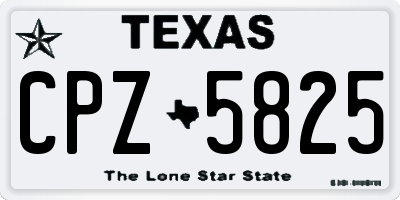 TX license plate CPZ5825