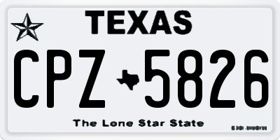TX license plate CPZ5826