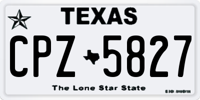 TX license plate CPZ5827