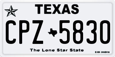 TX license plate CPZ5830