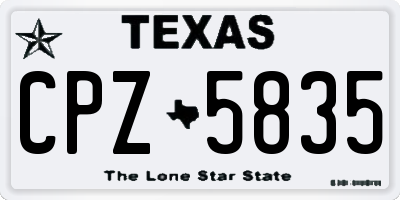 TX license plate CPZ5835