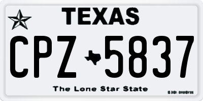 TX license plate CPZ5837