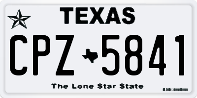 TX license plate CPZ5841