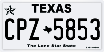 TX license plate CPZ5853