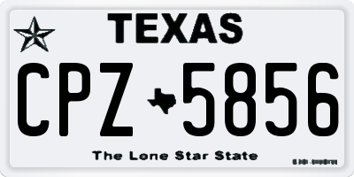 TX license plate CPZ5856