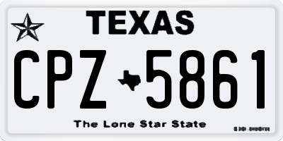 TX license plate CPZ5861