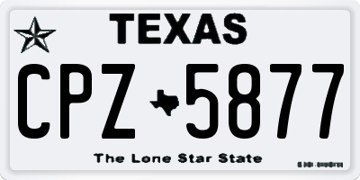 TX license plate CPZ5877