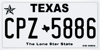 TX license plate CPZ5886