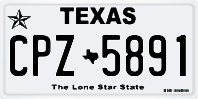 TX license plate CPZ5891