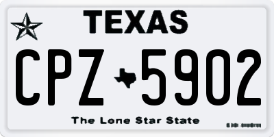 TX license plate CPZ5902