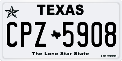 TX license plate CPZ5908
