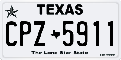 TX license plate CPZ5911