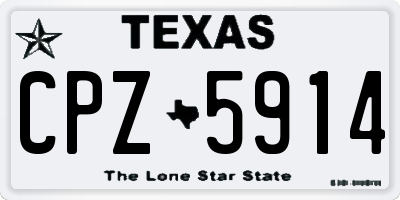 TX license plate CPZ5914