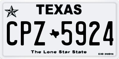 TX license plate CPZ5924