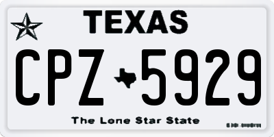 TX license plate CPZ5929