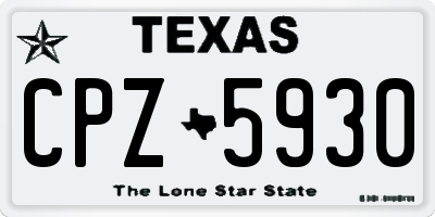 TX license plate CPZ5930