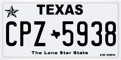 TX license plate CPZ5938