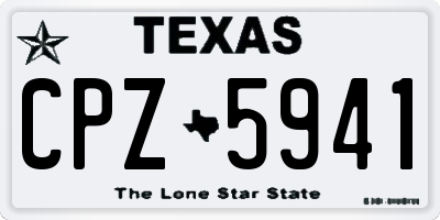 TX license plate CPZ5941