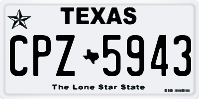 TX license plate CPZ5943