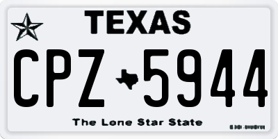 TX license plate CPZ5944