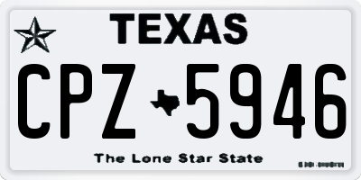 TX license plate CPZ5946
