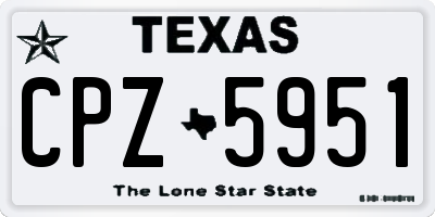 TX license plate CPZ5951